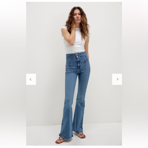 Cello Flared Wide Leg Jeans Women’s 28 x 32 Long Cowgirl 70s - Picture 1 of 11